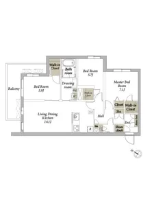 リコラータ【3階】の間取り