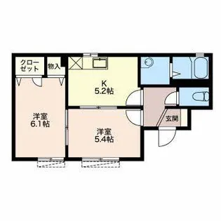 コーポ エクセル【1階】の間取り