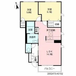 シャーメゾンハピネス【1階】の間取り