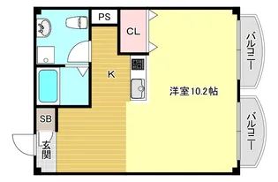 シチクハイネス【2階】の間取り