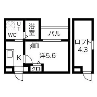 CRASTINE高畑【2階】の間取り