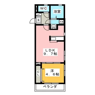 アークコートソーマ峰沢B棟【2階】の間取り