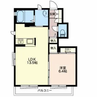 ヴィラ トガリーゼD【1階】の間取り