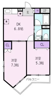 スカイパレス東中野B棟【4階】の間取り