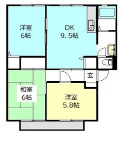 サンビレッジ浜野 B棟【2階】の間取り
