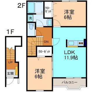 モルゲン・ネーベルI【2階】の間取り
