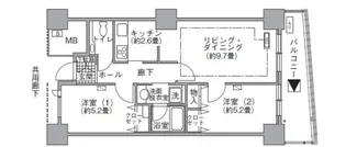 アクティ汐留【11階】の間取り