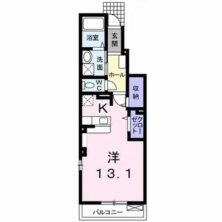 カーサ プラシードII【1階】の間取り