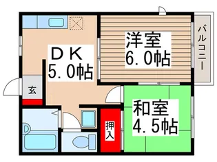 ユーディ1【2階】の間取り
