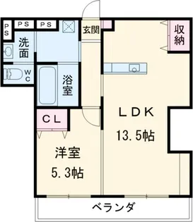 やすいコーポ【4階】の間取り