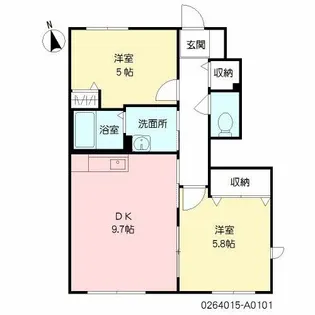 メゾン ラ・パトリア A棟【1階】の間取り