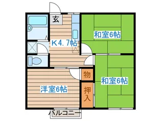 ポートサイドPAL【2階】の間取り