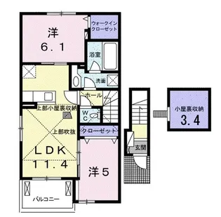 フィオーレB【2階】の間取り