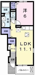 フィオーレ王子I【1階】の間取り