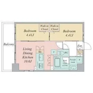リシュドール堀田駅東【6階】の間取り