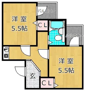 ミングル星ヶ丘一番館【3階】の間取り
