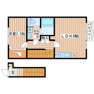 キャトルセゾン【2階】の間取り