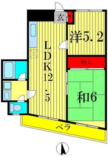 紀伊国屋マンション【6階】の間取り