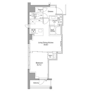 ザ・パークハビオ日本橋箱崎町【9階】の間取り