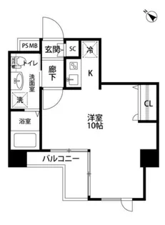 エクシム門前仲町【2階】の間取り