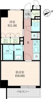 「防音マンション」ジェイグランコート中野【4階】の間取り