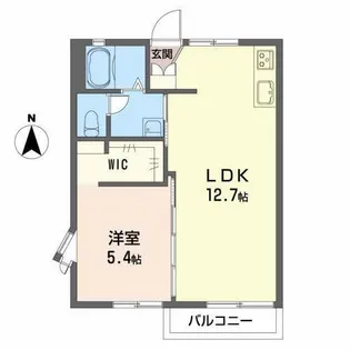 ワイハイツD【2階】の間取り
