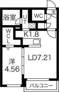 レジデンス菊水【4階】の間取り