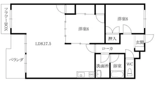 みなみグリーンハイツ【5階】の間取り