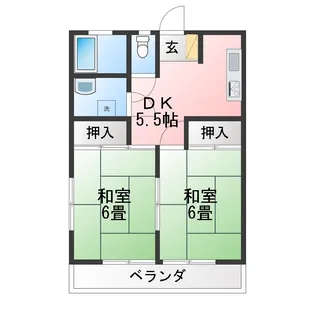 第1栄町レジデンス【2階】の間取り