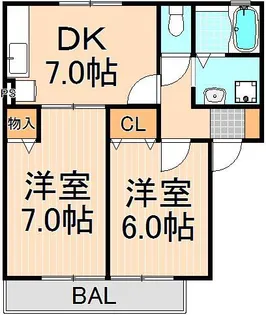サングリア【2階】の間取り