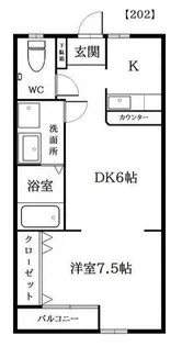 第六木下グリーンハイツ【2階】の間取り
