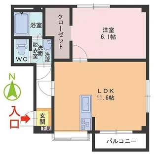 西里レジデンス【1階】の間取り