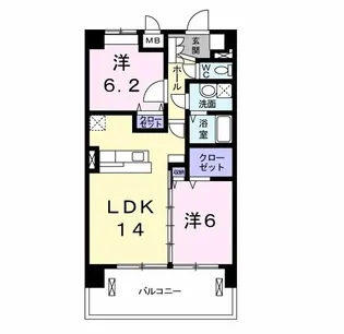 スピリットK【5階】の間取り