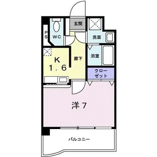 リバーサイド仲畑【2階】の間取り