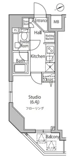 カーサスプレンディッド虎ノ門エスト【10階】の間取り
