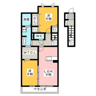 ガーデンハウスB【2階】の間取り