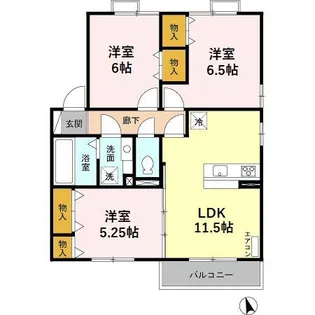 リビングタウン犬塚 A【2階】の間取り