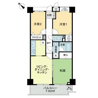ライオンズマンション草加東【3階】の間取り