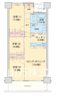 プレシオ・南ユーカリが丘【4階】の間取り