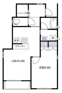 清水ヶ丘アパート【2階】の間取り