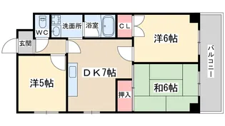 ロイヤルハイツ扇町2【2階】の間取り