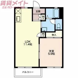 コートアイリスA【1階】の間取り