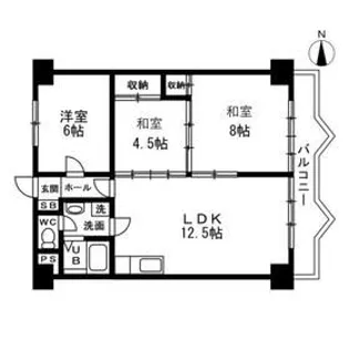 エクセレントハイツII【1階】の間取り