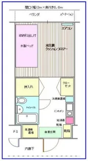 ラフィーネ学生マンション【3階】の間取り