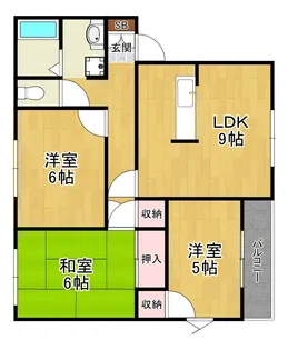 クレール香里ヶ丘【1階】の間取り