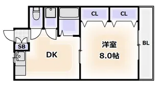 コーポイン美章園&河堀口【5階】の間取り