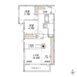 マウロア碑文谷【2階】の間取り