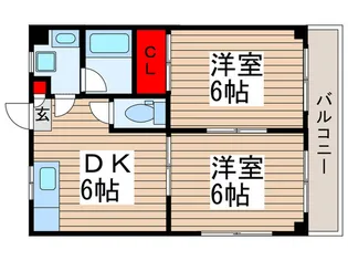 パ-ルビル牧の原【3階】の間取り