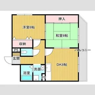 クリーンポート住吉【2階】の間取り