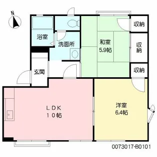 グレイス若宮 B棟【1階】の間取り
